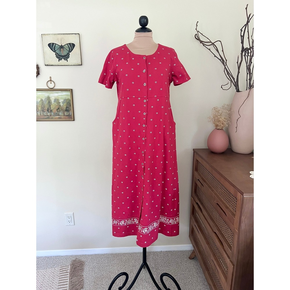 Vintage Liz Claiborne Crazy Horse Red Bandana Maxi Dress
